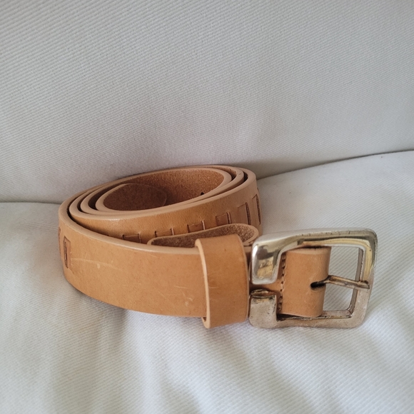Kenneth Cole Reaction Tan Leather Belt Sz M - Picture 1 of 8
